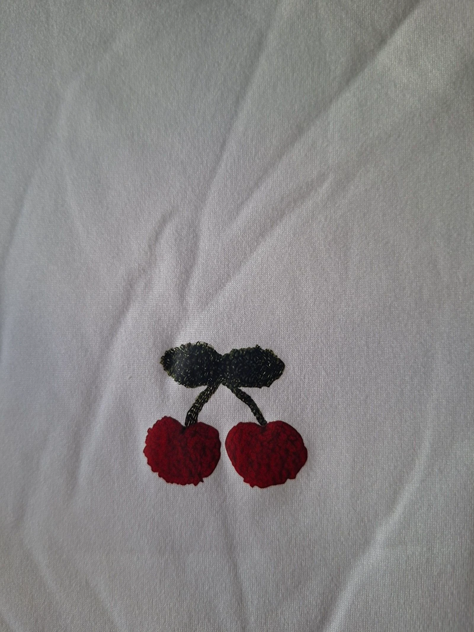 Short-sleeved cherry print T-shirt - Size L – photo 2
